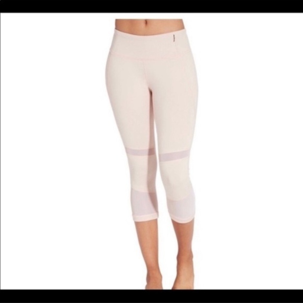 Calia Filament Capris Blush Peach Whip Heather Leggings View 3